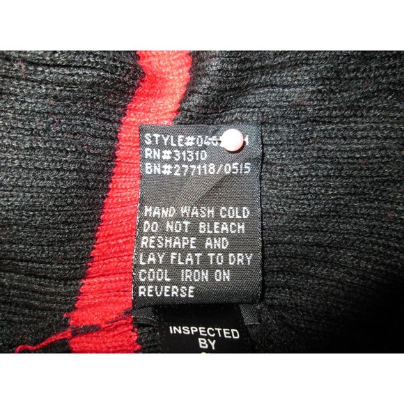 AGB Sweater Dress S Black Red Stripe Pencil Crew Neck Cotton Rayon Blend (RK115) - Picture 7 of 10